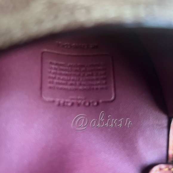 NWT Coach Signature Mini Saddle Bag Charm - Picture 4 of 6